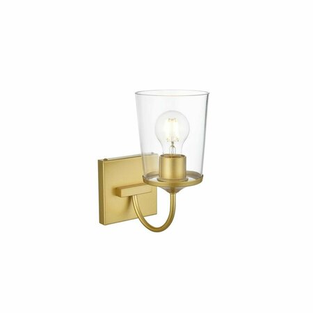 CLING 110 V E26 One Light Vanity Wall Lamp, Brass CL2954477
